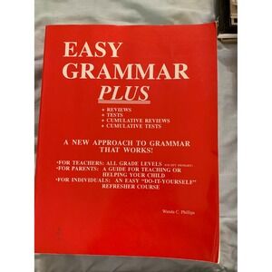 Easy Grammar Plus Teachers Edition Workbook 1995  Education